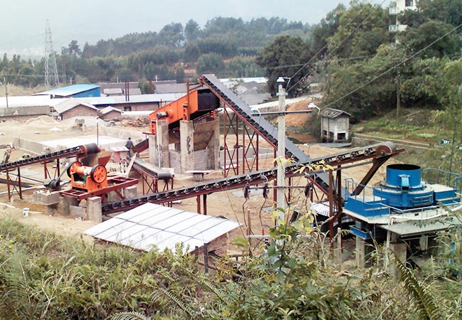 河南三门峡石头破碎生产线现场